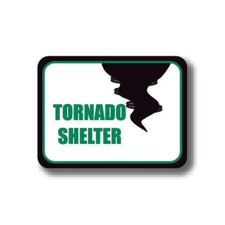 Ergomat 24in x 18in RECTANGLE SIGNS - Tornado Shelter DSV-SIGN 432 #2206 -UEN